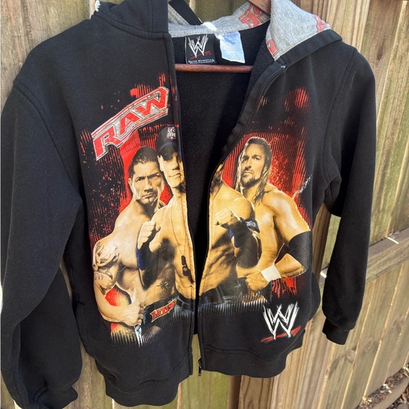 Vintage WWE Black and Gray Hoodie - Picture 5 of 6